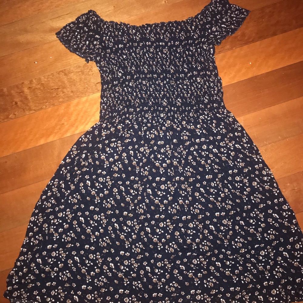 Smocked navy brandy Melville dress